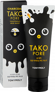 Угольная грязевая маска (TonyMoly Tako pore charcoal pore tightening mud mask 100g)